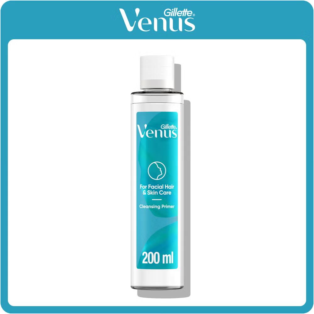 Gillette Venus Cleansing Primer, 200 ml, for Facial Hair & Skin Care