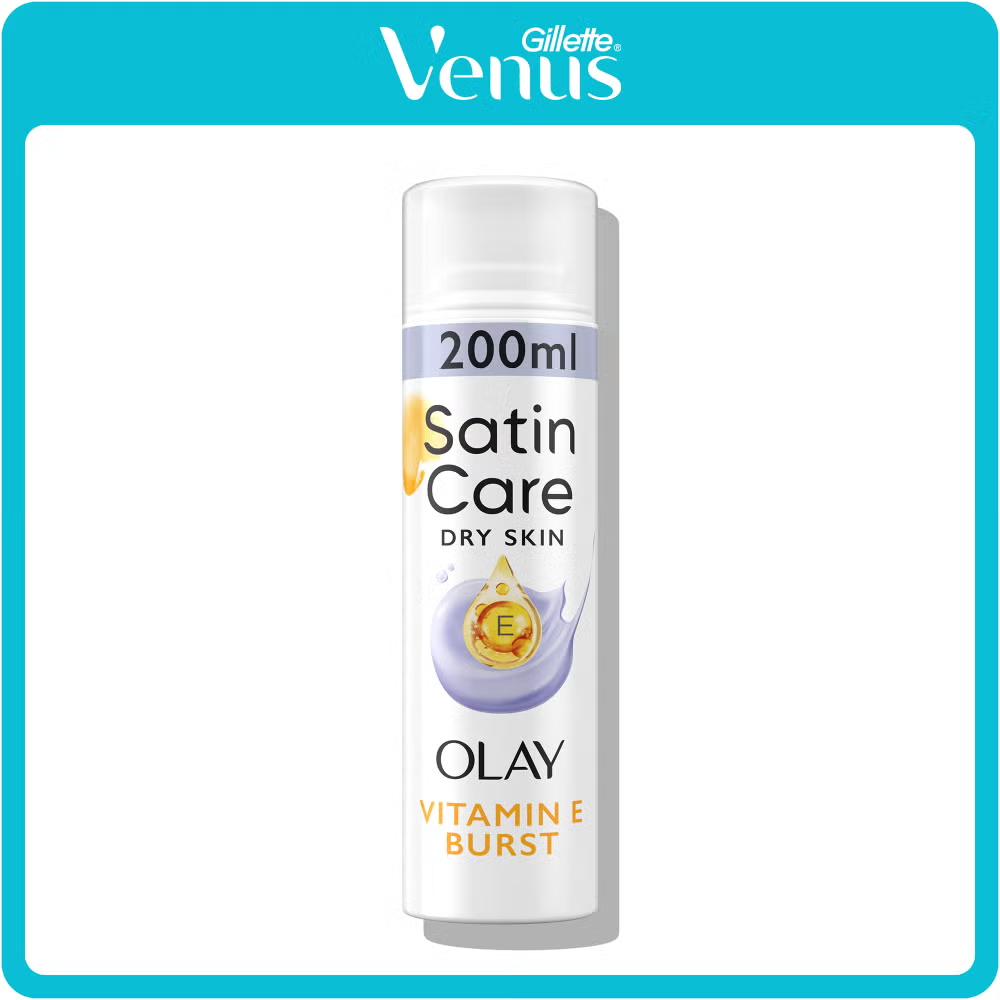 Gillette Venus Satin Care Dry Skin Shave Gel with Olay Vitamin E Burst