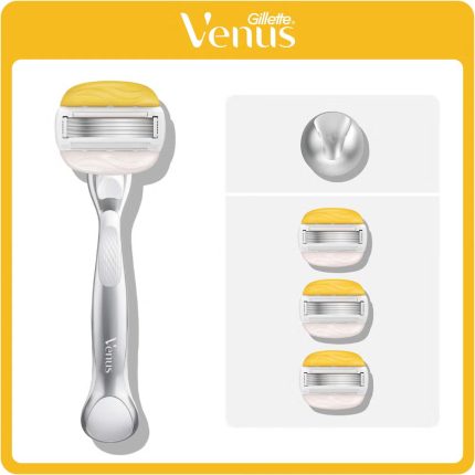 Gillette Venus Pro ComfortGlide Coconut with Olay Platinum Razor, 3 Razor Blades & Shower Hanger