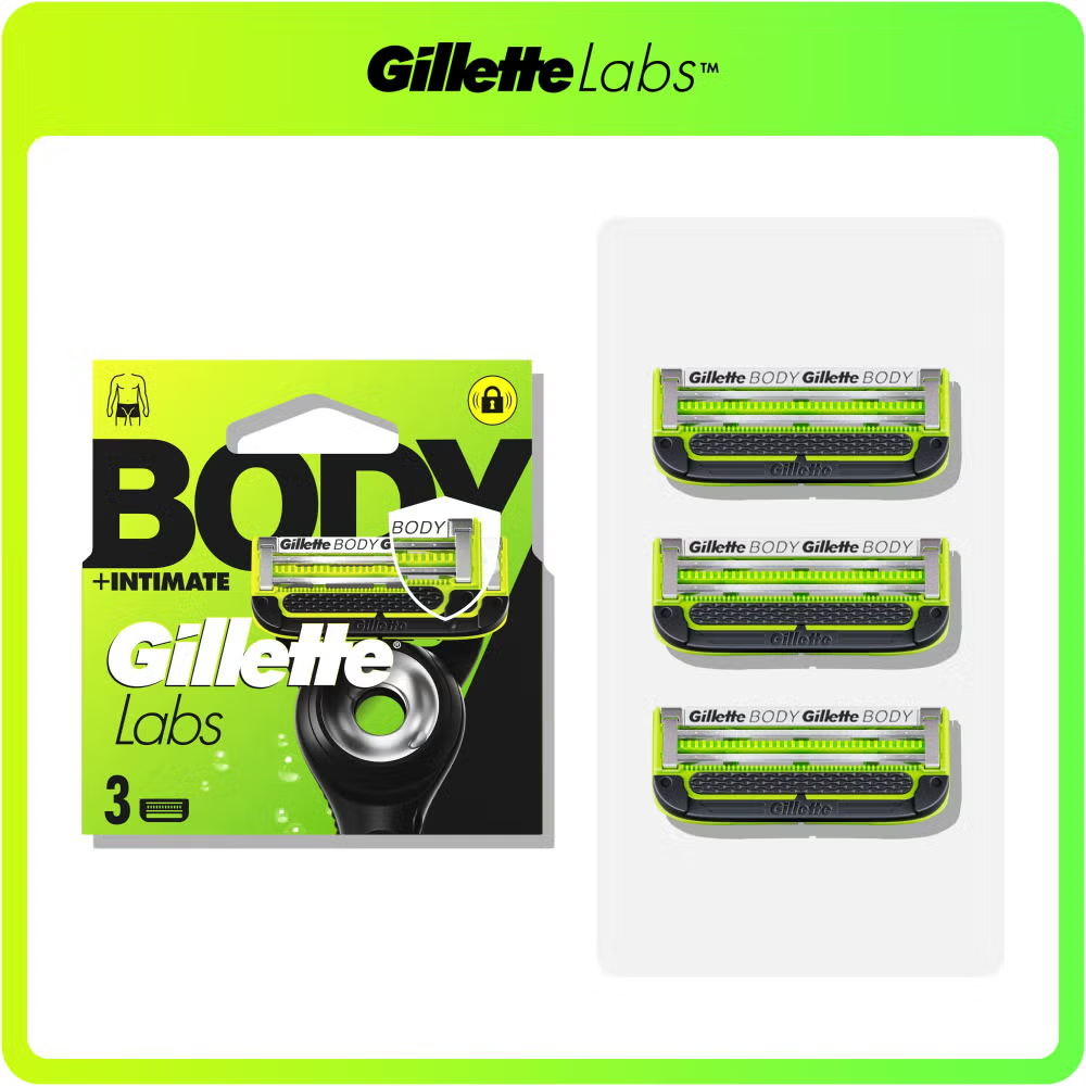 GilletteLabs Body + Intimate Razor Blades, 3 Pack Image 1
